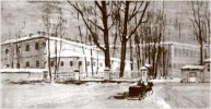 На картине: улица, которая теперь носит имя Льва Толстого, и Родионовский институт благородных девиц